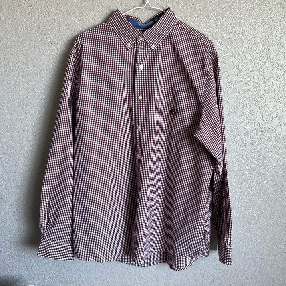 Mens Chaps Button Down Collared shirt size large plaid shirt NWT - Picture 2 of 6